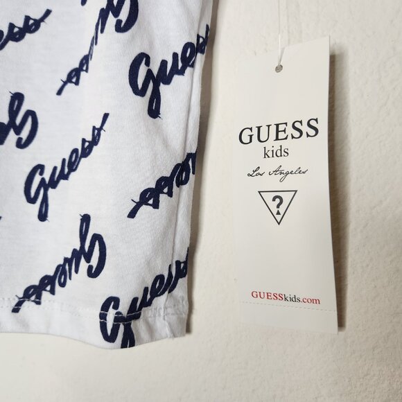 NWT Guess Kids Girls Medium (10-12) White Graphic Crop Top - Picture 3 of 5
